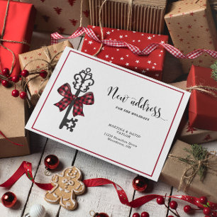 New Home For the Holidays Address Announcement  Postcard