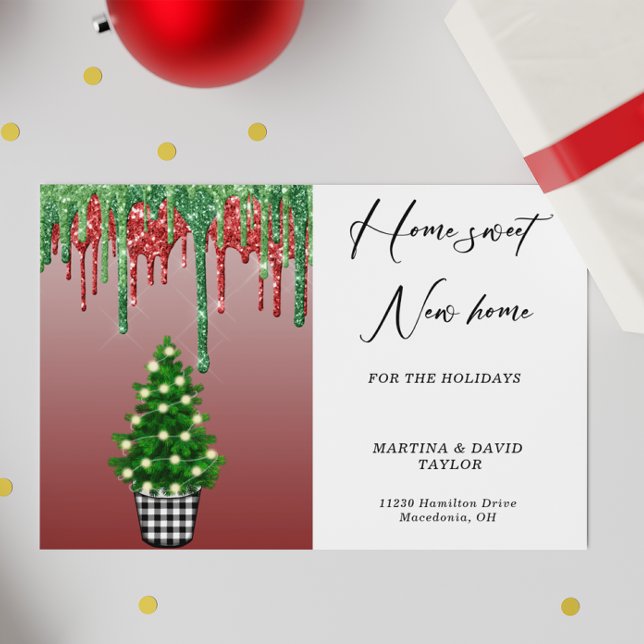New Home For the Holidays Address Announcement  Postcard (Creator Uploaded)