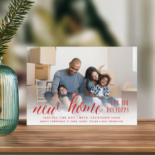 New Home for the Holidays Change of Address Card