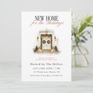New Home for the Holidays Christmas Housewarming Invitation