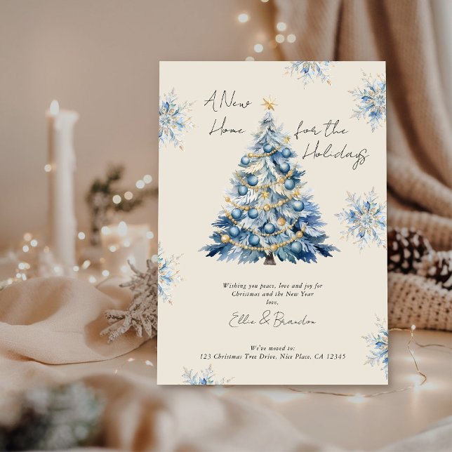 New Home for the Holidays Christmas Moving Holiday Card (New Home for the Holidays card from the Holiday Moving Announcements Collection 
by Darling & May)