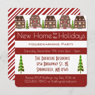 New Home For The Holidays Housewarming Party Invitation
