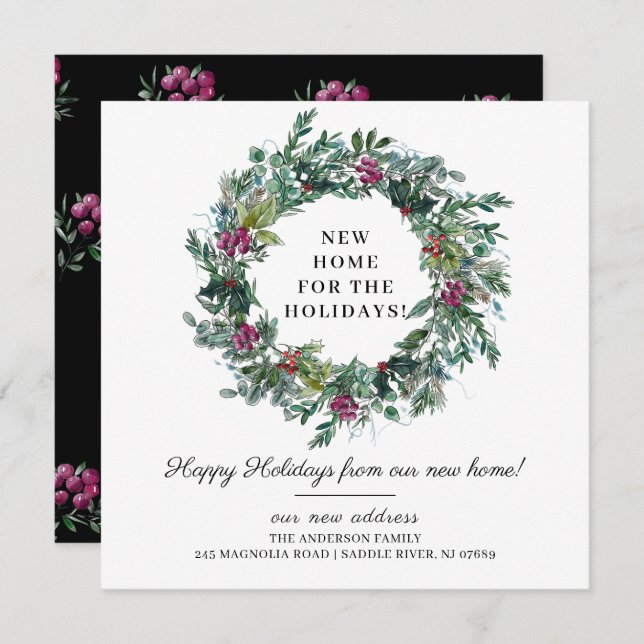 New Home for the Holidays Moving Announcement (Front/Back)