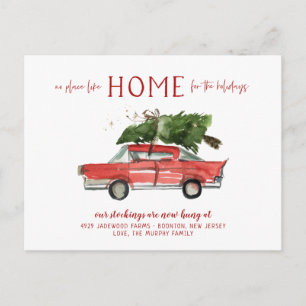 New Home For The Holidays Moving Announcement Postcard