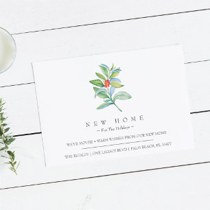 New Home For The Holidays Moving Announcement Postcard