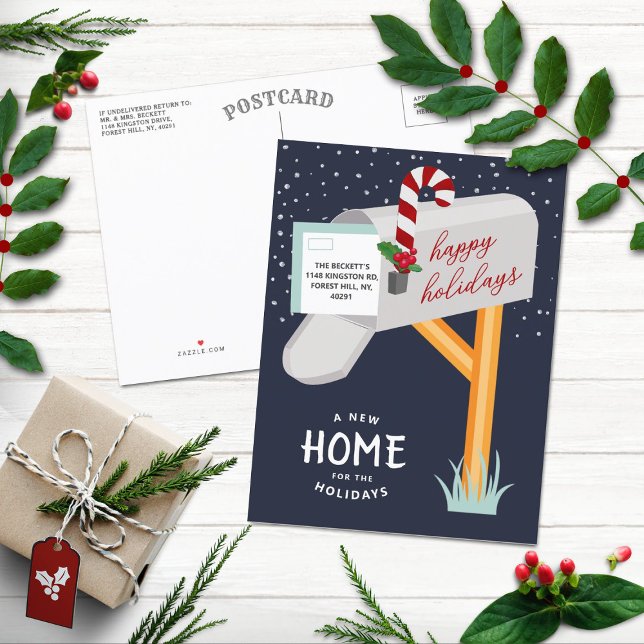 New Home For The Holidays Moving Announcement Postcard (Creator Uploaded)