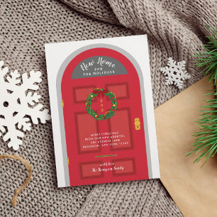 New Home for the Holidays Red Door Moving Holiday Card