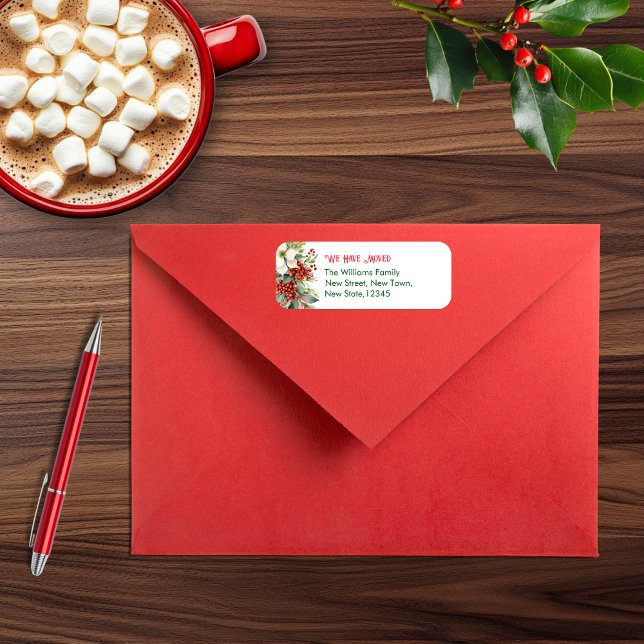 New Home For The Holidays Return Address  Label (Creator Uploaded)