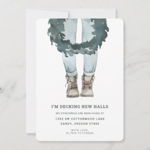 New Home for the Holidays   Wreath Holiday Card