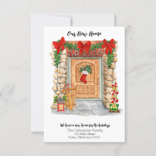 New Home Front Door Christmas Moving Announcement
