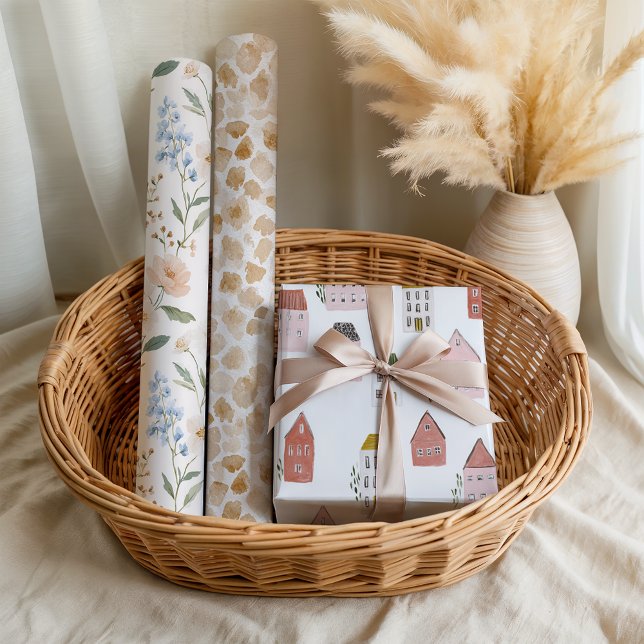 New Home Fun Floral  Wrapping Paper Sheet (Creator Uploaded)