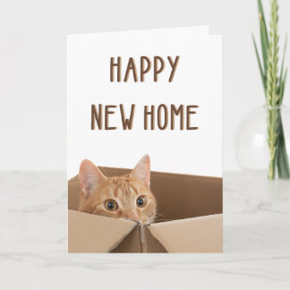 New Home, Funny cat house, Housewarming  Card