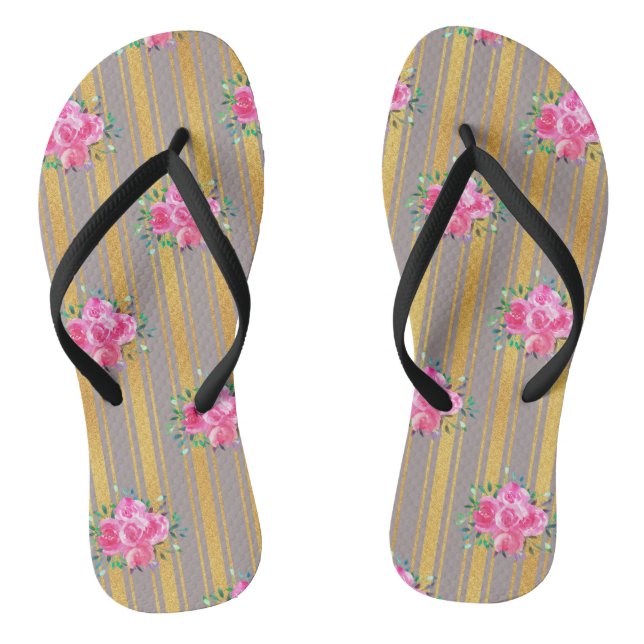 New Home Gift Floral Outlet Covers Thongs (Footbed)
