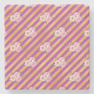New Home Gift Floral Wall Decor Stickers Stone Coaster