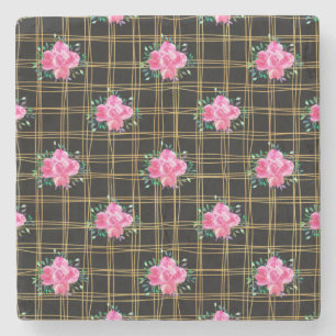 New Home Gift Mexican Floral Art Stone Coaster