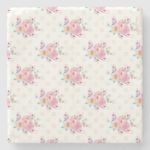 New Home Gift Mint Green Floral Shoes Stone Coaster