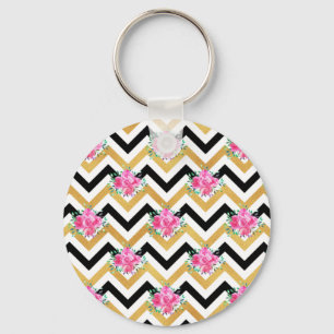New Home Gift Pink Floral Towels Key Ring