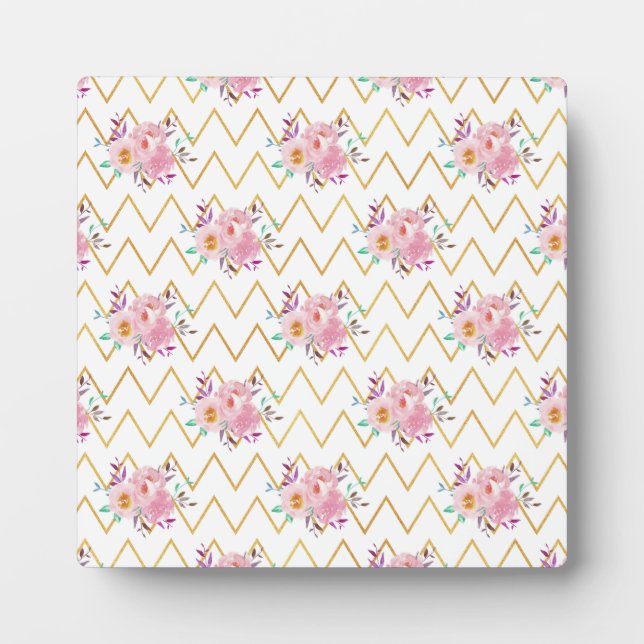 New Home Gift Purple And Green Floral Fabric Plaque (Front)