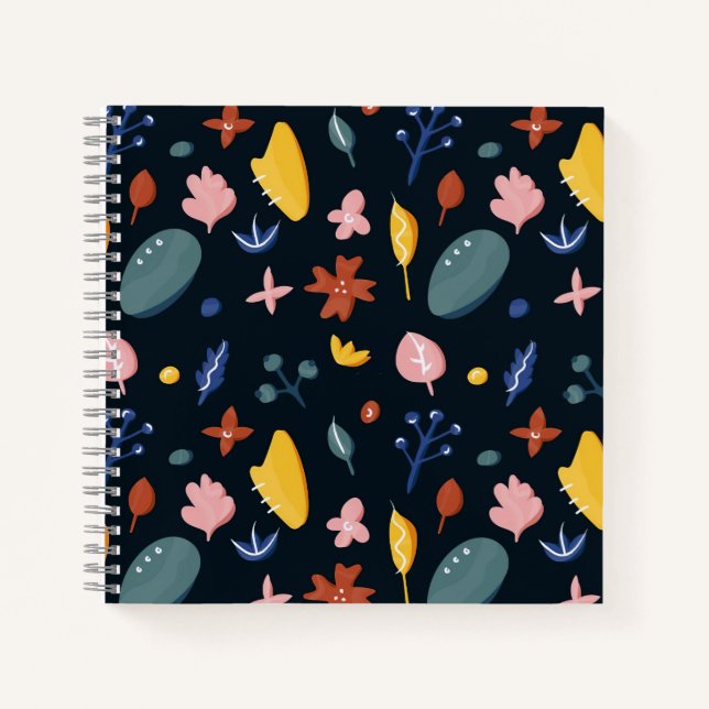New Home Gift | Seamless Abstract Floral Notebook (Front)