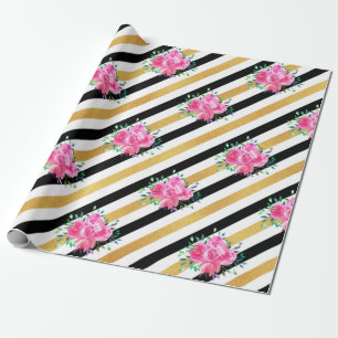 New Home Gift Tropical Floral Arts Wrapping Paper