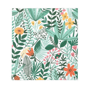 New Home Gift Tropical Seamless Floral Notepad