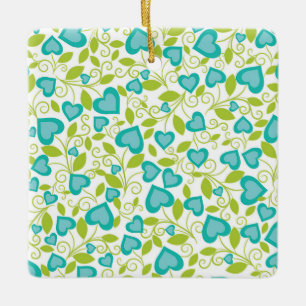 New Home Gift   Valentine's Day Seamless Art Ceramic Ornament