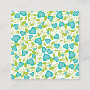 New Home Gift Valentine's Day Seamless Art Square Business Card
