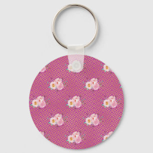 New Home Gift Watercolor Floral Paper Plates Key Ring