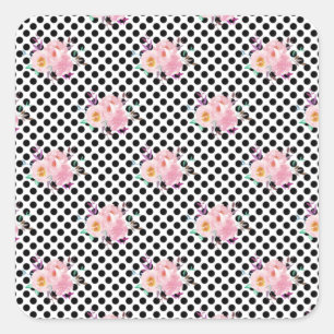 New Home Gift Watercolor Floral Papers Square Sticker