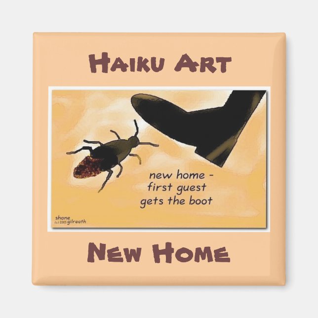 NEW HOME HAIKU ART MAGNET (Front)