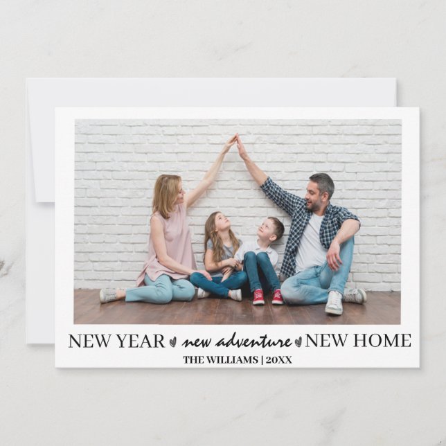 New Home Holiday Card | New Year's Photo (Front)