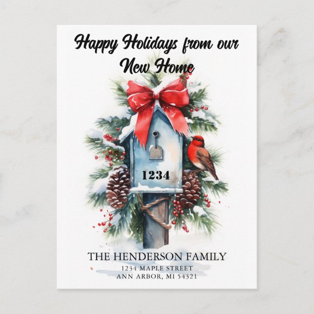 New Home Holiday Moving Announcement (Front)