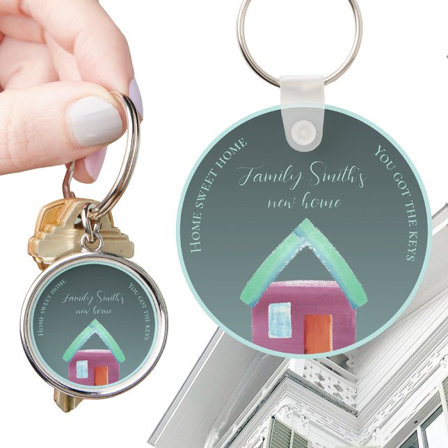 New home housewarming moving houses gift key ring (Creator Uploaded)