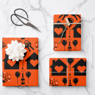 New Home Housewarming Welcome Wrapping Paper Sheet