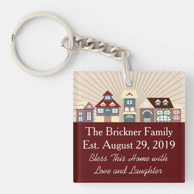 New Home Just Moved Keychain (Front)