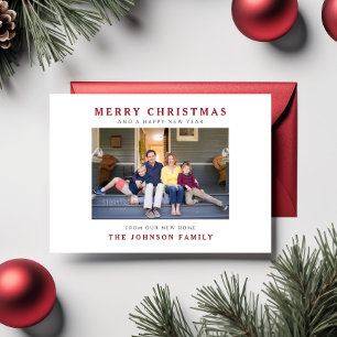 New Home Merry Christmas Photo Holiday Card