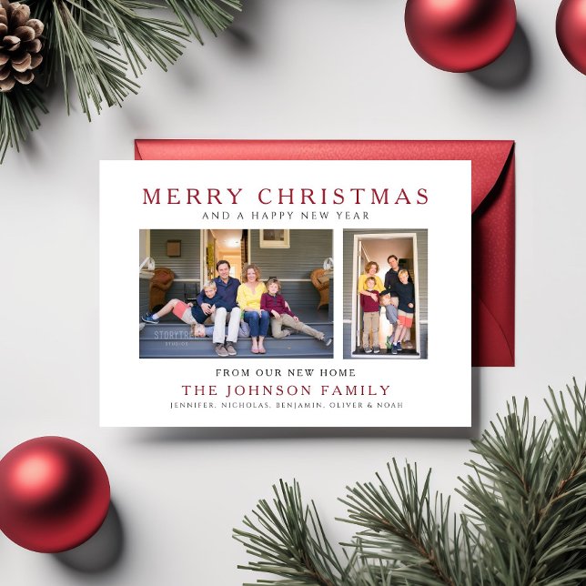 New Home Merry Christmas Photo Holiday Card (New Home Merry Christmas Photo Holiday)