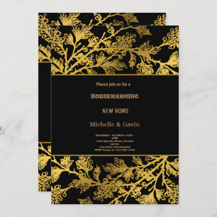 New home modern autumn fall housewarming party  in invitation