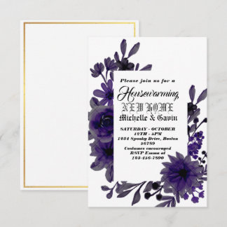 New home modern autumn fall housewarming party invitation