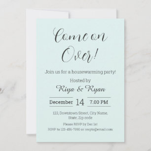 New Home Modern Elegant Grey Housewarming Party  Invitation
