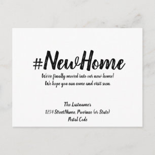 New Home Modern Minimalist Address Change Postcard