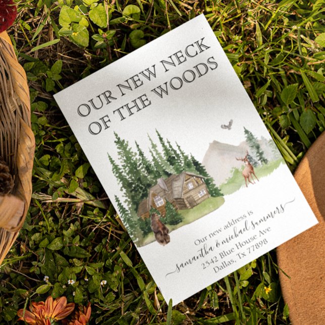 New Home Moving Announcement Cabin Lodge (Creator Uploaded)