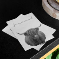 New Home Moving Announcement Highland Cow