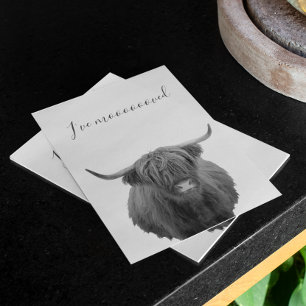 New Home Moving Announcement Highland Cow