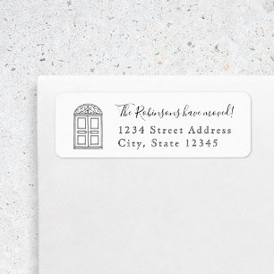 New Home Moving Announcement Return Address Label