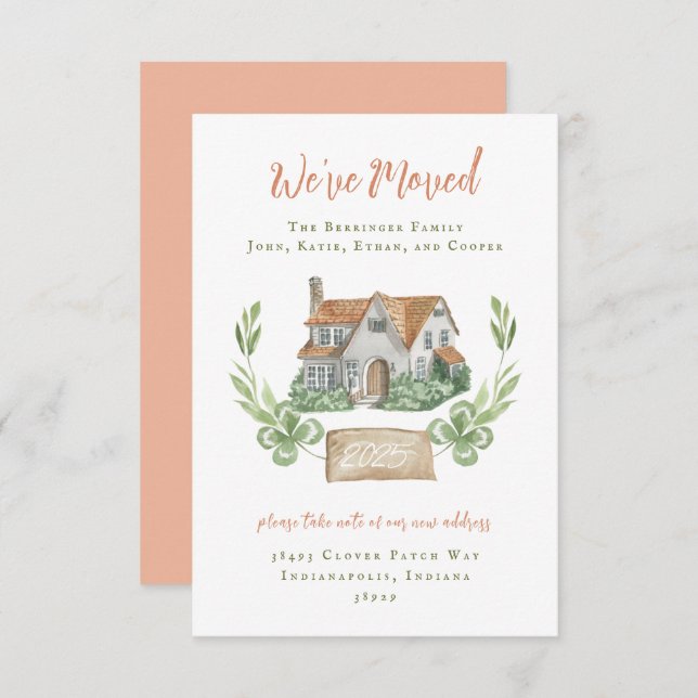 New Home Moving Announcements (Front/Back)