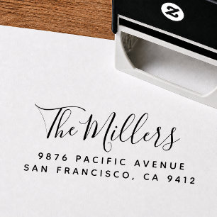 New Home Name Address Self Inking Rubber Stamp