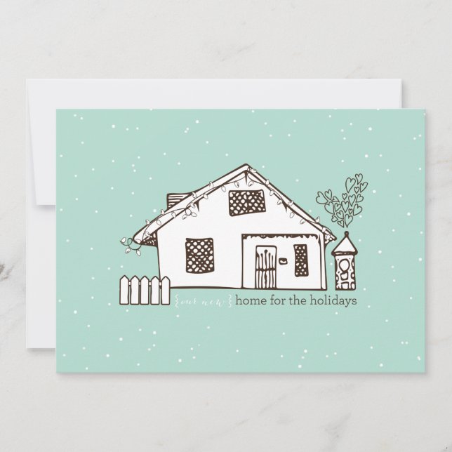 New Home, New Address for Holidays Holiday Card (Front)