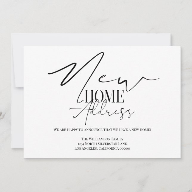New Home New Address Invitation (Front)