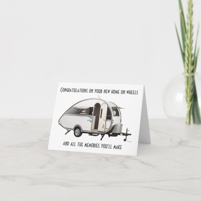 ****NEW HOME ON WHEELS**** CONGRATULATIONS CARD (Front)